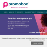 Screen shot of the Promobox Ltd website.