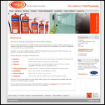 Screen shot of the Fire Stop Ltd website.
