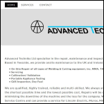 Screen shot of the Advanced Techniks Ltd website.