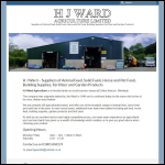 Screen shot of the H. J. Ward Ltd website.