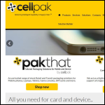 Screen shot of the Cellpak Solutions Ltd website.