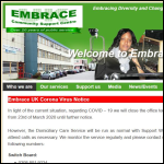 Screen shot of the Embrace Uk Community Support Centre website.