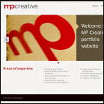Screen shot of the MP Creative website.