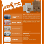 Screen shot of the Need 2 Store Ltd website.