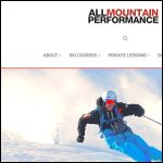 Screen shot of the All Mountain Performance Ltd website.