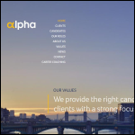 Screen shot of the Alpha Interim Services Ltd website.