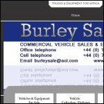Screen shot of the Burley Sales Ltd website.