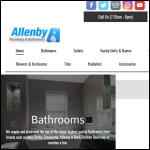 Screen shot of the Allenby Heating & Plumbing Ltd website.