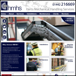 Screen shot of the Herts Mechanical Handling Services website.