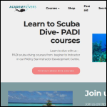 Screen shot of the Academy Divers Ltd website.