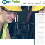 Screen shot of the Corepoint Software Solutions Ltd website.