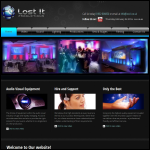 Screen shot of the Lost It Productions website.