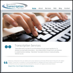 Screen shot of the Manchester Transcription Services website.