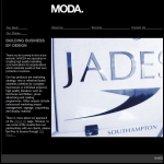 Screen shot of the MODA Design & Marketing website.