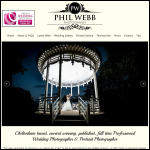 Screen shot of the Phil Webb Photography website.