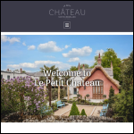 Screen shot of the Le Petit Chateau website.