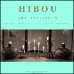 Screen shot of the HIBOU Art Interiors website.