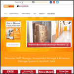 Screen shot of the Kent Space Self Storage & Business Centre Ashford website.