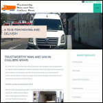 Screen shot of the Trustworthy Man and Van Colliers Wood website.