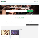 Screen shot of the Go4gig website.