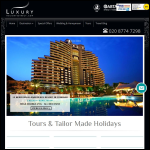 Screen shot of the Luxury Holidays Direct website.