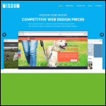 Screen shot of the Wisdom Web Design & Development website.