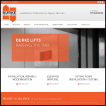 Screen shot of the Burke lifting Ltd website.