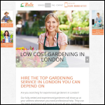 Screen shot of the Bella Gardening Services website.