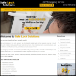 Screen shot of the Safe Lock Solutions website.