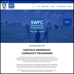 Screen shot of the Sheffield Wednesday Community Programme website.