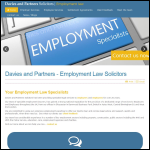 Screen shot of the Davies and Partner Employment Law Services website.