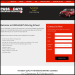 Screen shot of the Pass in Days website.