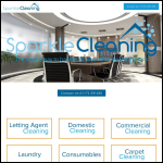 Screen shot of the Sparkle Cleaning website.