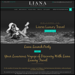 Screen shot of the Liana Luxury Travel website.