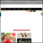 Screen shot of the Ananya Fashion House website.