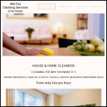Screen shot of the Mel Fox Cleaning Services website.