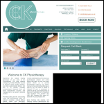 Screen shot of the CK Physiotherapy website.