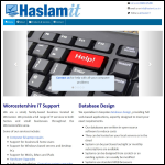 Screen shot of the Haslam IT website.