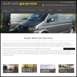 Screen shot of the South West Gas Services Ltd website.