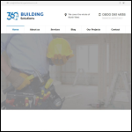Screen shot of the 360 Building Solutions website.
