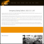 Screen shot of the Emergency glazing Telford website.