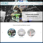 Screen shot of the Unicom Exhibition Stands website.