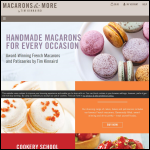 Screen shot of the Macarons & More website.
