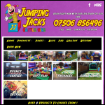 Screen shot of the Jumping Jacks Castle Hire website.