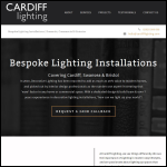 Screen shot of the Cardiff Lighting - Bespoke Lighting Installations website.