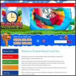 Screen shot of the Playtime Bouncy Castle Hire website.