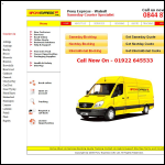 Screen shot of the Pony Express Walsall Ltd website.