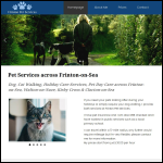 Screen shot of the Frinton Pet Services website.