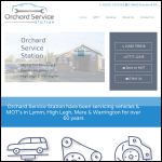 Screen shot of the Orchard Service Station website.