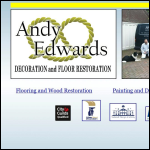 Screen shot of the Andy Edwards Decoration & Floor Restoration website.